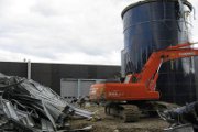 Nedrivning af biogas anlg i Helsingr